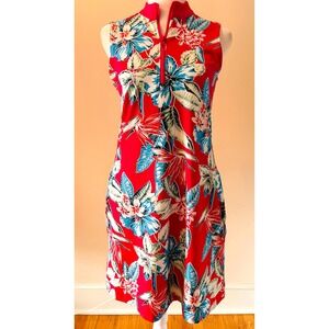 NWOT Tommy Bahama Golf Women Sleeveless Tropical Floral Print Zipper Dress XS S
